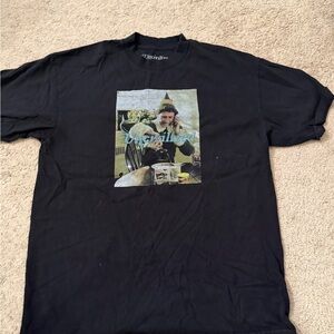 Black Graphic Tee for Men